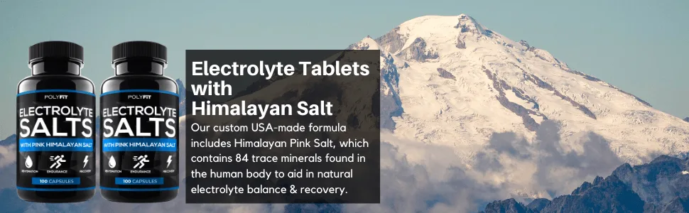 (2 Pack | 200 Salt Pills) Salt Tablets Electrolyte for Runners - polyfit salt tablets for runners