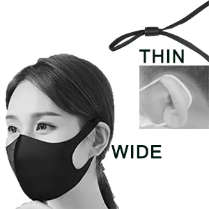 10 Pcs Black Face Mask, Stretchy & Soft Fabric Face Covering, Washable Reusable Protective Cloth Face Masks, Fashion Unisex - 1234