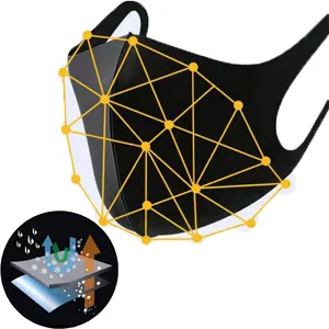 10 Pcs Black Face Mask, Stretchy & Soft Fabric Face Covering, Washable Reusable Protective Cloth Face Masks, Fashion Unisex - product information 2