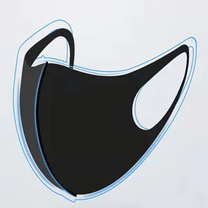 10 Pcs Black Face Mask, Stretchy & Soft Fabric Face Covering, Washable Reusable Protective Cloth Face Masks, Fashion Unisex - product information 3
