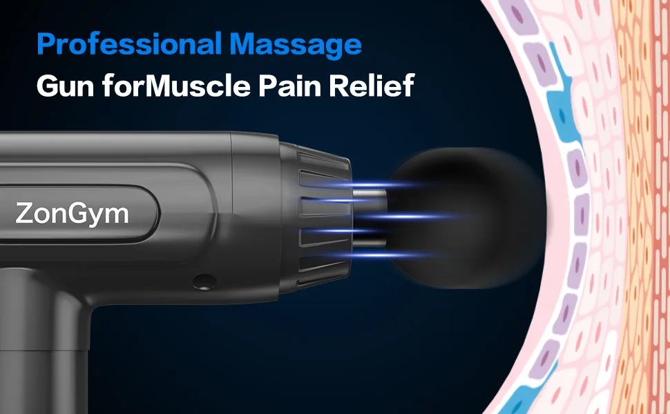 Massage Gun Deep Tissue, Percussion Muscle Massager Gun, 30 Speeds Quiet Handheld Massager for Muscle Neck Back Shoulder , LCD Touch Screen with 10 Heads (Gray) - massage gun