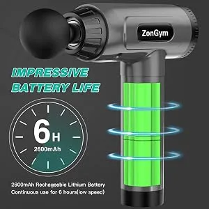 Massage Gun Deep Tissue, Percussion Muscle Massager Gun, 30 Speeds Quiet Handheld Massager for Muscle Neck Back Shoulder , LCD Touch Screen with 10 Heads (Gray) - massage gun