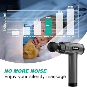 Massage Gun Deep Tissue, Percussion Muscle Massager Gun, 30 Speeds Quiet Handheld Massager for Muscle Neck Back Shoulder , LCD Touch Screen with 10 Heads (Gray) - massage gun