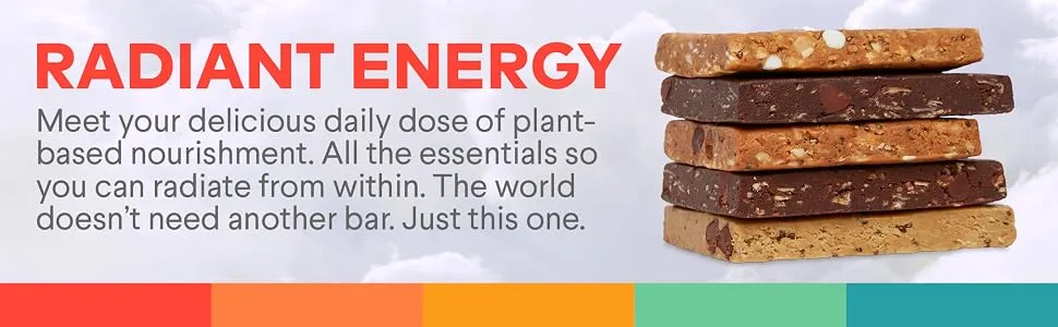 R.E.D.D. Bar, Vegan Protein Bar, Low Sugar & Gluten-Free, Chocolate, 12 Bars - Radiant Energy