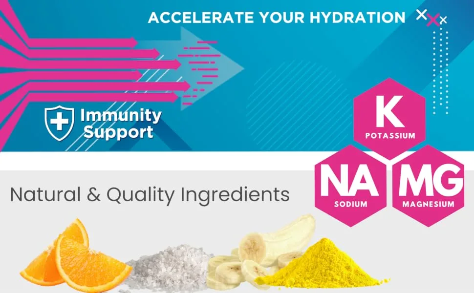HydroMATE Electrolytes Powder Drink Mix Packets Hydration Accelerator Low Sugar Hangover Party Recovery Vitamin C Fruit Punch 30 Sticks 30 Count (Pack of 1) - HYDRATION