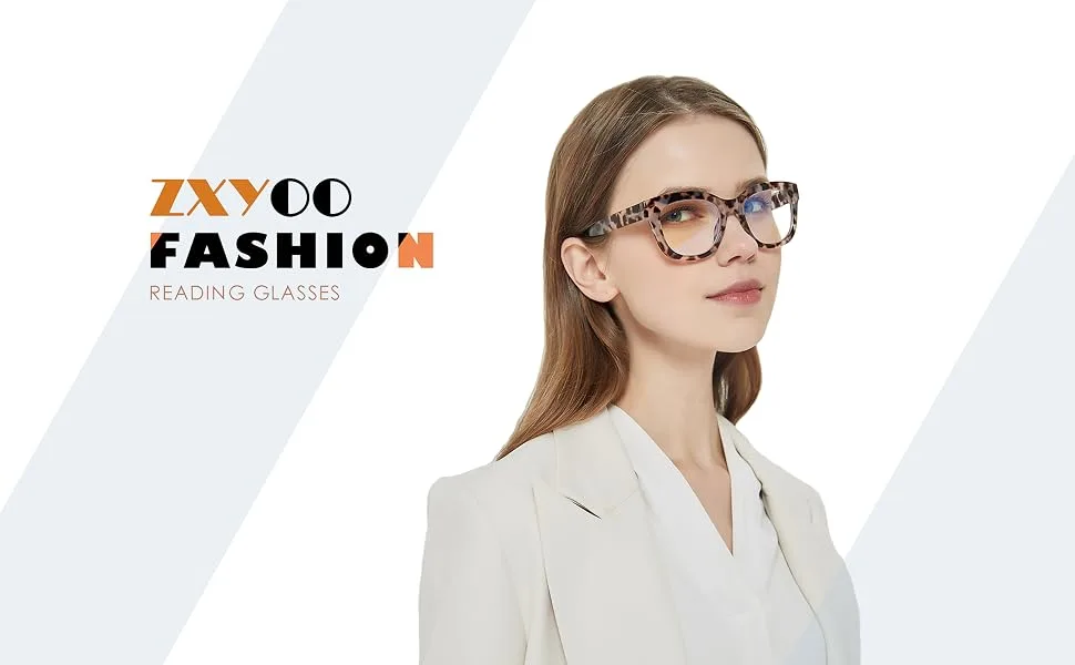 ZXYOO Oversized Reading Glasses for Women,3 Pack Blue Light Blocking Computer Spring hinge Readers Black&leopard&grey Leopard 1.5 x - product information 2
