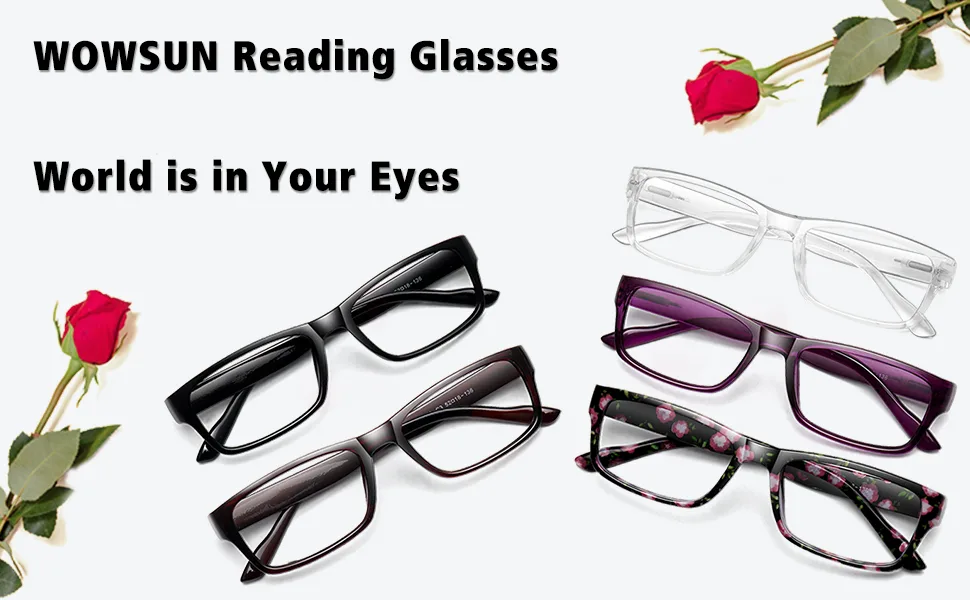5 Pack Reading Glasses for Women Men with Spring Hinge Blue Light Blocking Clear Lens Computer Readers Black+clear+purple+brown+floral 1.5 x - Reading Glasses for Women Men with Spring Hinge Blue Light Blocking Glasses