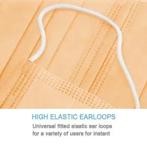 50 PCsFace Mask Disposable Non Surgical Masks 3-Ply Earloop Mouth Cover Mask- Orange - product information 4