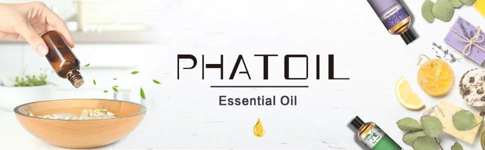 PHATOIL 100ML Vanilla Essential Oil, Huge 3.38fl.oz Bottle Vanilla Oil, Pure Aromatherapy Essential Oils for Diffuser, Humidifier, Scented Oils for Soap, Candle Making - PHATOIL
