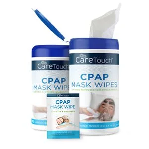 Care Touch CPAP Travel Mask Wipes - 25 Individually Wrapped CPAP Wipes - Unscented - Cleans CPAP, BiPAP, or Other Pap Masks - WIPE
