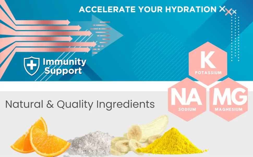 HydroMATE Electrolytes Powder Packets Drink Mix Low Sugar Hydration Accelerator Fast Hangover Party Recovery with Vitamin C Peach Iced Tea 30 Sticks 30 Count (Pack of 1) - PeachEBC1