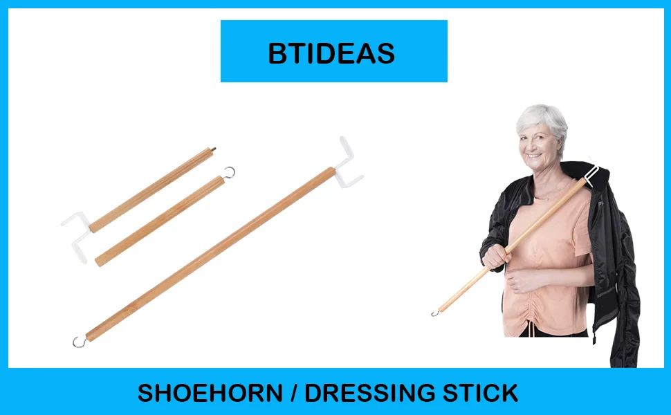 27" Dressing Stick, Sock Remover Tool, Independent Living Aid, Dressing Aids for Shoes, Socks, Shirts, and Pants - shoehorn / dressing stick