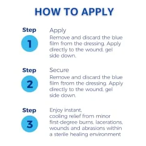 SilverSeal Burn and Wound Dressing | Hydrogel Pads with X-Static Silver | Soothing, Moist & Protective | Burns, Cuts & Wounds | 4 Sterile Dressings - Silverseal hydrogel burn dressing static silver lacerations wounds sterile heal environment