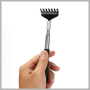Upgrade Telescoping Back Scratcher, Metal Backscratchers for Men Women Adults Dad Kid,Extendable Back Massager Scratchers,Black Retractable Back Tool (Black+2pack) - BACK04