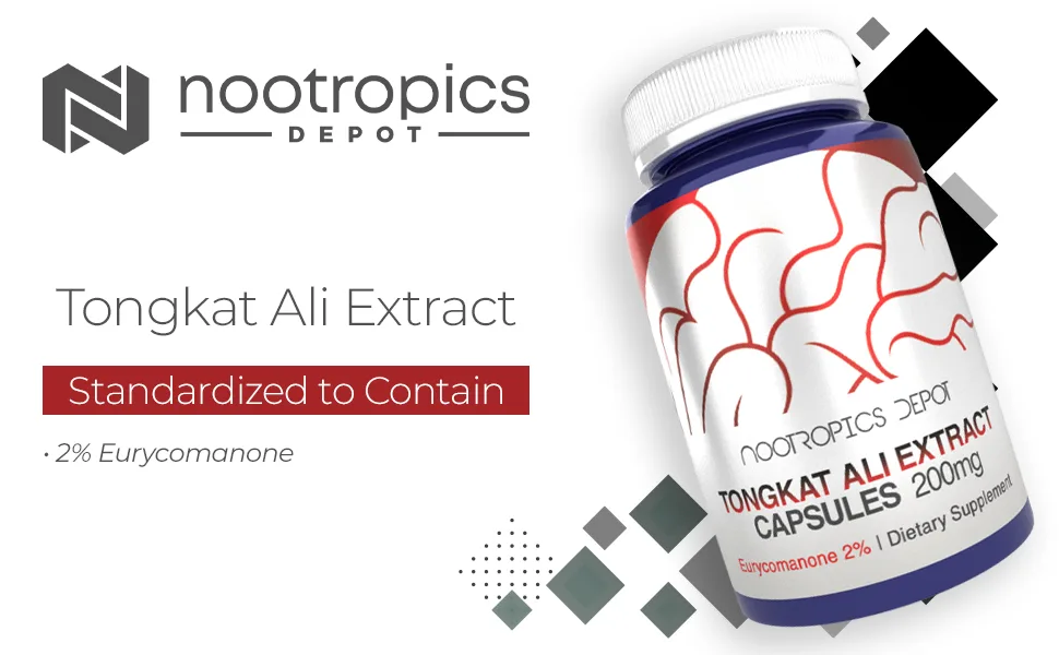 Tongkat Ali Extract Capsules | 200mg | 60 Count | 2% Eurycomanone by HPTLC | Eurycoma longifolia Root Extract 60 Count (Pack of 1) - tongkat
