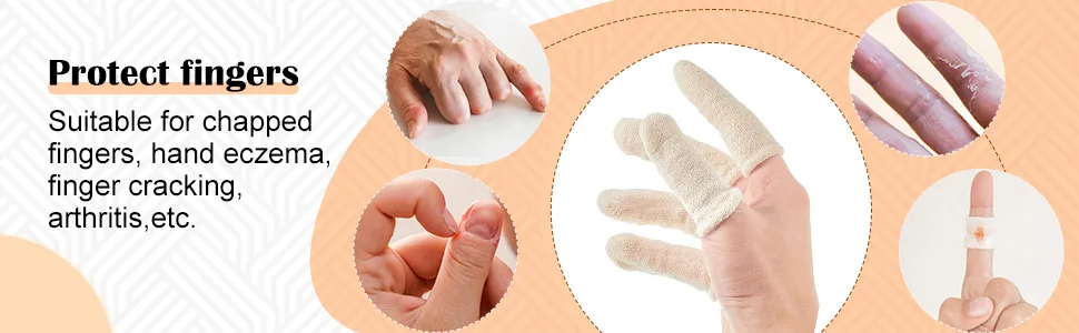 50 Pieces Finger Cots, Finger Toe Sleeves, Thumb Protector, Fingertips Protective, Cushion, Moisture-Wicking (Short 2 Inch and Long 3 Inch) - product information 3