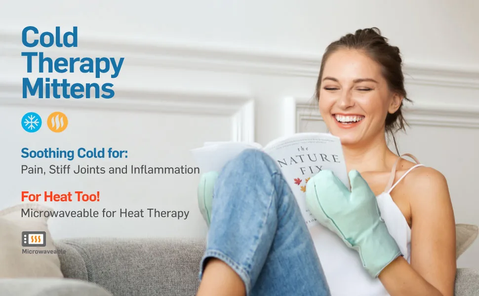 NatraCure Cold Therapy Mittens - Small/Medium - (for Sore, Aching Hands, Arthritis, Neuropathy, Chemotherapy, and Hand or Finger Pain) - Cold Therapy Mittens
