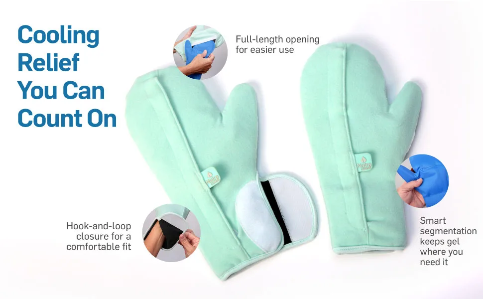 NatraCure Cold Therapy Mittens - Small/Medium - (for Sore, Aching Hands, Arthritis, Neuropathy, Chemotherapy, and Hand or Finger Pain) - cooling relief you can count on