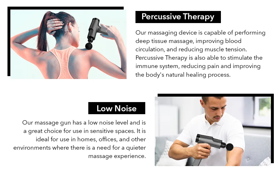 Massage Gun Deep Tissue, Handheld Electric Body Back Massager, High Percussion Muscle Massage Device for Athletes with 10 Attachments Silver - deep tissue massage gun