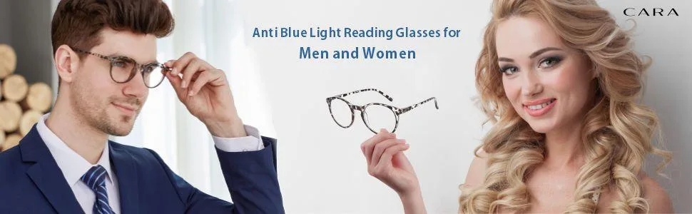 CARA Reading Glasses 4 Pack Round Frame Spring Hinge Computer Reader for Men and Women (1 Anti-blue Reading Glasses+3 Readers) New 4 Pack Mix 3.5 Diopters - CARA OPTICAL READING GLASSES FOR UNISEX