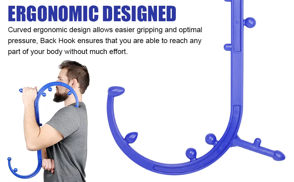 Trigger Point Massager Tool-GOHIKING Neck and Back Massager Handheld, Manual Self Massage Tool, Lower Back Massager, Shoulder Massager, Myofascial Release Tool - Deep Muscle Massage A1 Purple - NECK MASSAGE