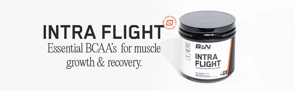Bare Performance Nutrition, Intra-Flight, Branch Chain Amino Acids, Ultimate Endurance Supplement, Increase Endurance and Stamina, 2:1:1 BCAA + Recovery (30 Servings, BlackBerry Lime) - bpn; bare performance nutrition; intra flight; performance pre workout powder; training; athletes