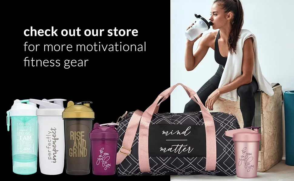 [2 Pack] 20 Ounce Shaker Bottle with Attachable Storage Compartments (White & Black - 2 Pack) | Protein Shaker Cup with Wire Whisk Balls | Attachable Container Storage for Protein or Supplements 20 Ounces - Plain White & B… - shaker bottles gym bags motivational fitness gift workout gym