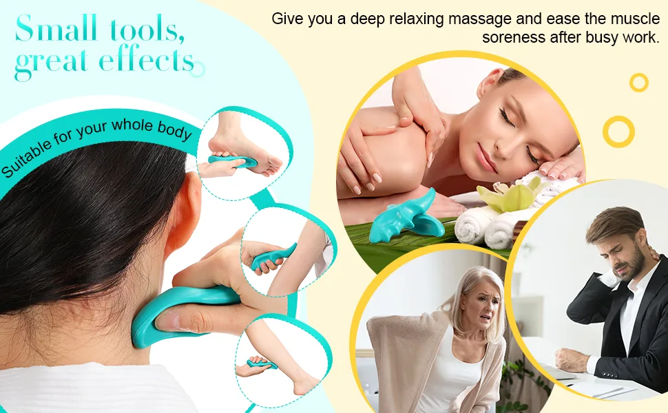 2 Pieces Thumb Massager Saver Deep Tissue Massage Tool Include 2 Green Thumb Protector Tool Point Massager for Gentle Point Massage - product information 5