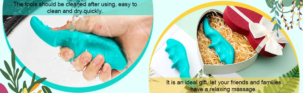 2 Pieces Thumb Massager Saver Deep Tissue Massage Tool Include 2 Green Thumb Protector Tool Point Massager for Gentle Point Massage - product information 6