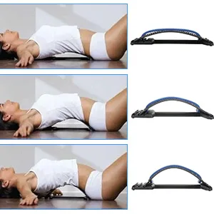 Back Stretcher Support, Lumbar Back Pain Relief Device Multi-Level Spine Deck Back Stretching Back Massager for Herniated Disc, Sciatica, Scoliosis Spinal Lower and Upper Back - Back stretcher