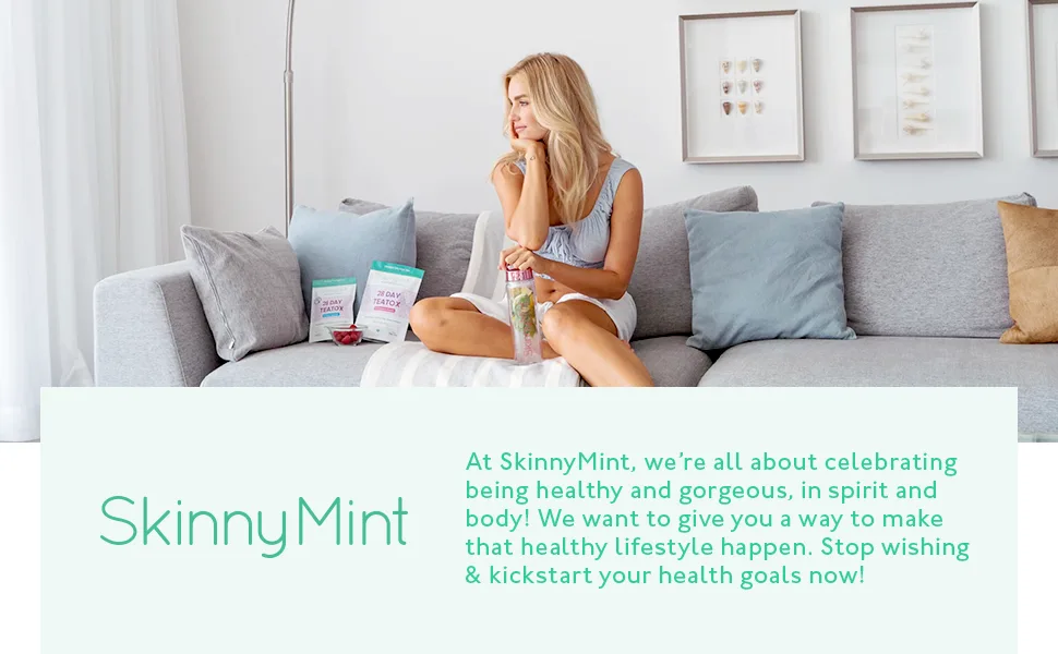 SkinyMint Detox Tea 14 Day Kit- Ultimate TeaTox Programme- All Natural Morning Boost and Night Cleanse Detox Tea- Helps Reduce Bloating and Boost Energy - product information 1