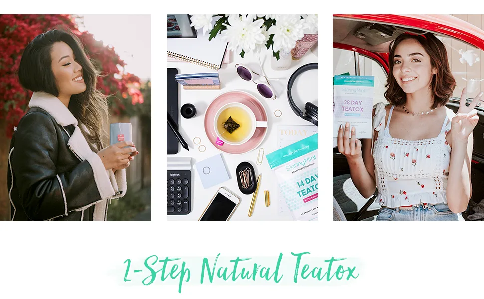 SkinyMint Detox Tea 14 Day Kit- Ultimate TeaTox Programme- All Natural Morning Boost and Night Cleanse Detox Tea- Helps Reduce Bloating and Boost Energy - product information 3