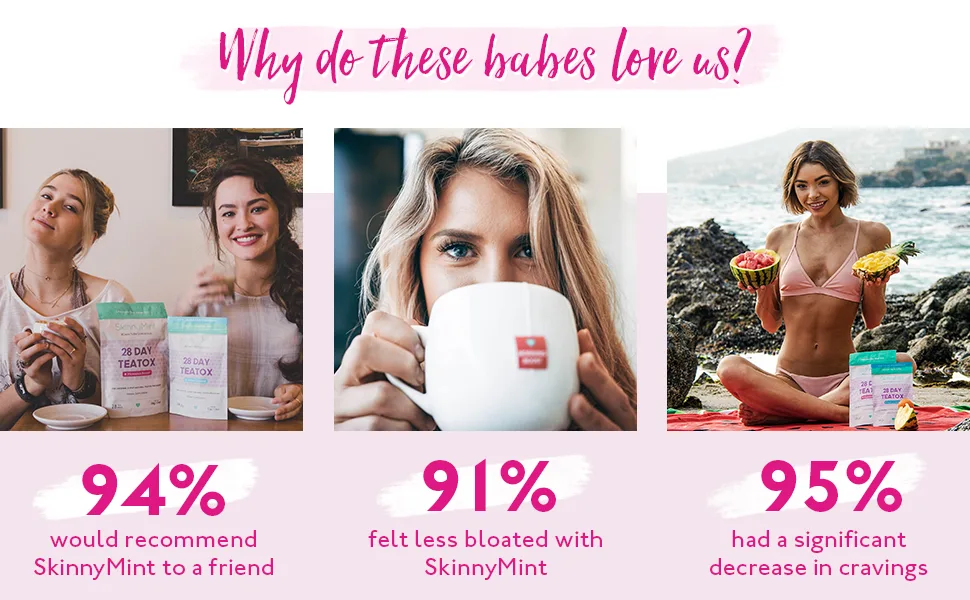SkinyMint Detox Tea 14 Day Kit- Ultimate TeaTox Programme- All Natural Morning Boost and Night Cleanse Detox Tea- Helps Reduce Bloating and Boost Energy - product information 5