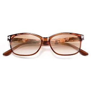 WANWAN Vintage Square Sunglasses Reading Glasses for Women Men Reader with Spring Hinges Blue 1.5 x - 3633