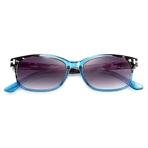 WANWAN Vintage Square Sunglasses Reading Glasses for Women Men Reader with Spring Hinges Blue 1.5 x - product information 8