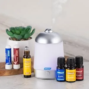 SpaRoom HALLS Essential Oil Mentho-Lyptus Aromatherapy Inhaler (Pack of 2) Mentho-Lyptus 2 Count (Pack of 1) - Collection