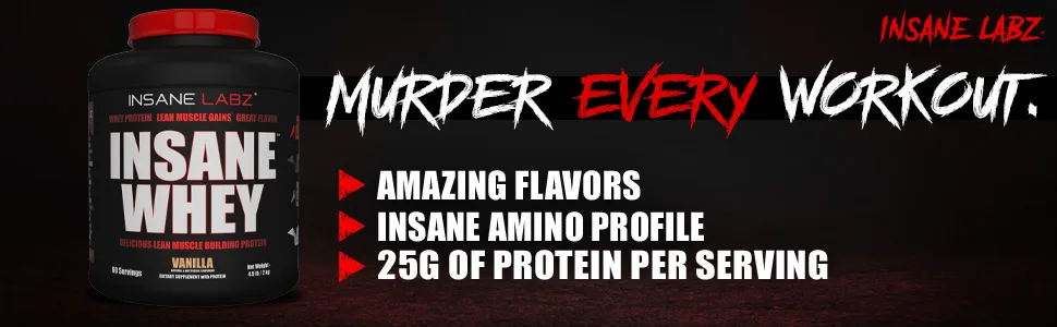 Insane Labz Insane Whey,100% Muscle Building Whey Isolate Protein, Post Workout, BCAA Amino Profile, Mass Gainer, Meal Replacement, 5lbs, 60 Srvgs, (Chocolate) - whey protein