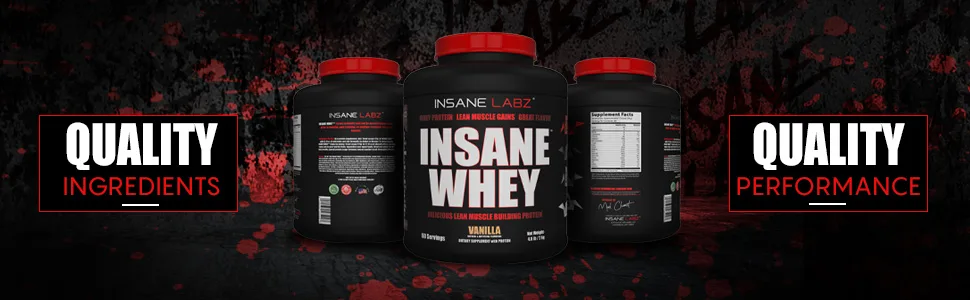 Insane Labz Insane Whey,100% Muscle Building Whey Isolate Protein, Post Workout, BCAA Amino Profile, Mass Gainer, Meal Replacement, 5lbs, 60 Srvgs, (Chocolate) - whey protein