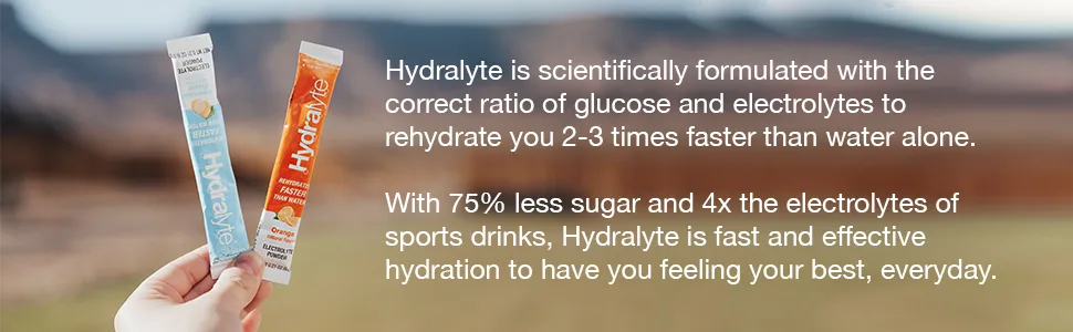 Hydralyte Immunity - Electrolyte Powder Packets | Elderberry and Vitamin C Hydration Packets for Immune Support | All Natural Hydration Powder with Zinc and Electrolytes | (8oz Serving, 12 Count) - Hydralyte Formulated to correct ratios of glucose and electrolytes