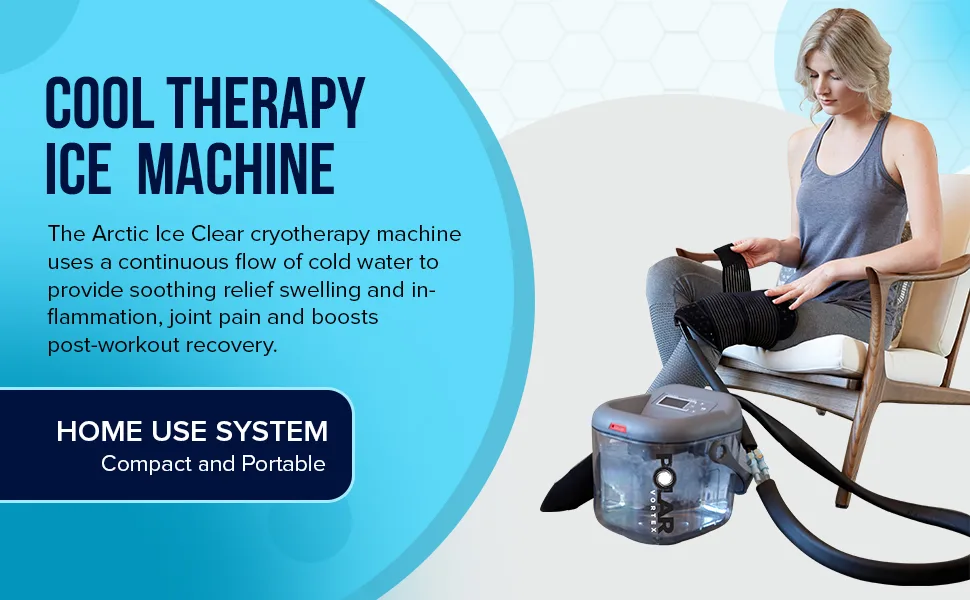 Cold Therapy Machine Gen 2 Polar Vortex - Ice Circulation System with Large Adjustable Cryo Cuff for Knee, Shoulder, Ankle, Neck Pain and Recovery After Surgery – Cryotherapy Freeze with Pump - banner1