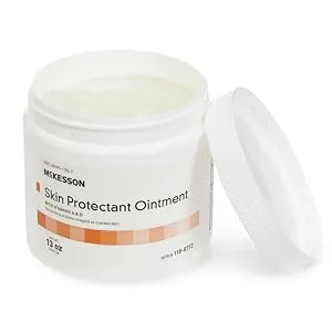 McKesson Unscented Skin Protectant Ointment 13 oz. Jar 118-8712 1 Ct - McKesson Unscented Skin Protectant Ointment with an open lid