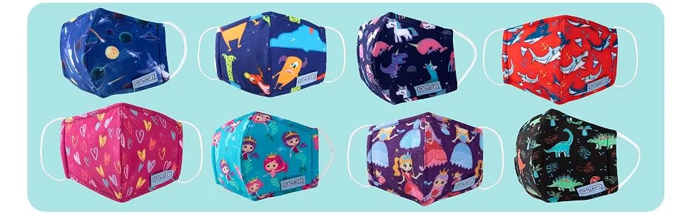 Dr. Talbot's Kid’s Washable Cloth Cup Face Mask for Personal Health by Nuby, 1 Pack, Princess, 2-5 Years Old - Face mask, mask, ppe, soft, child, toddler, washable, reusable, adjustable, comfortable, pattern,