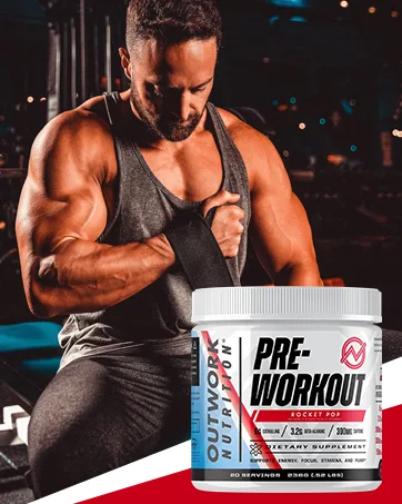 Outwork Nutrition Pre-Workout Supplement with Nootropics - Energy & Mental Focus for Better Workouts - Backed by Science (Tropical Candy, 226 Grams) - entreno workout mode nutrition prevail caffeine brain woke free gym preworkout beam gauge healthy