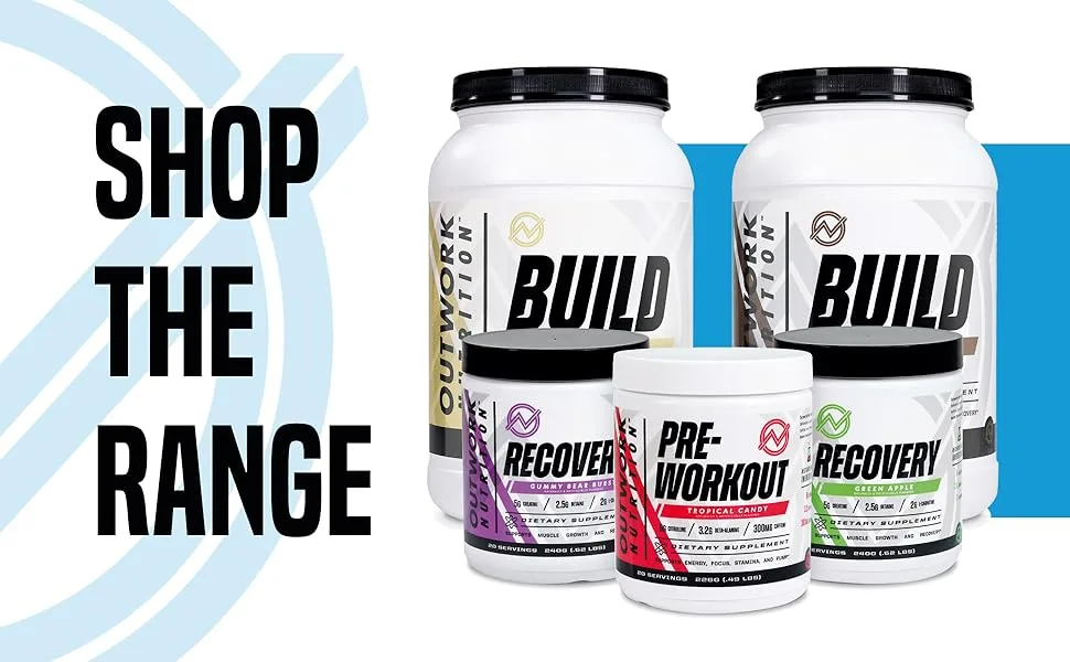 Outwork Nutrition Pre-Workout Supplement with Nootropics - Energy & Mental Focus for Better Workouts - Backed by Science (Tropical Candy, 226 Grams) - euphoria mesomorph bucked original pink esp watermelon gainful vintage blast peach run vegan clean