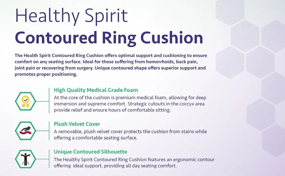 Healthy Spirit Donut Tailbone Hemorrhoid Cushion - extra large donut cushion ring cushion