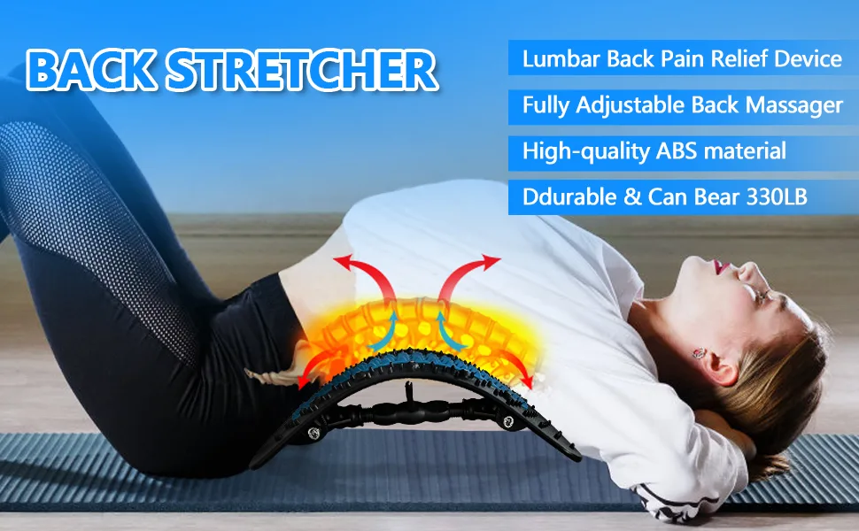 Back Stretcher,Back Cracker, Spine Works Back Realignment Device Back Stretcher for Lower Back Pain Relief,Herniated Disc, Sciatica, Scoliosis, Multi Level Back Decompressor Black - backcracker board