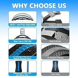 Back Stretcher,Back Cracker, Spine Works Back Realignment Device Back Stretcher for Lower Back Pain Relief,Herniated Disc, Sciatica, Scoliosis, Multi Level Back Decompressor Black - spine board stretcher