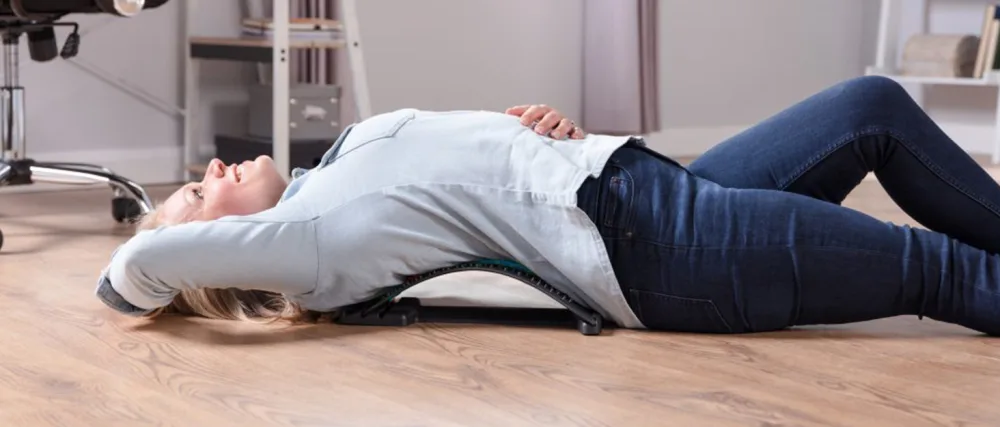 Back Stretcher,Back Cracker, Spine Works Back Realignment Device Back Stretcher for Lower Back Pain Relief,Herniated Disc, Sciatica, Scoliosis, Multi Level Back Decompressor Black - upper back stretcher for pain relief