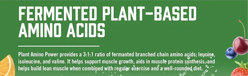 BioSteel Plant-Amino Power BCAA Powder, Fermented Plant-Based Amino Acids, Non-GMO Formula, Citrus Twist, 30 Servings Vanilla - Biosteel_A+_Essentials
