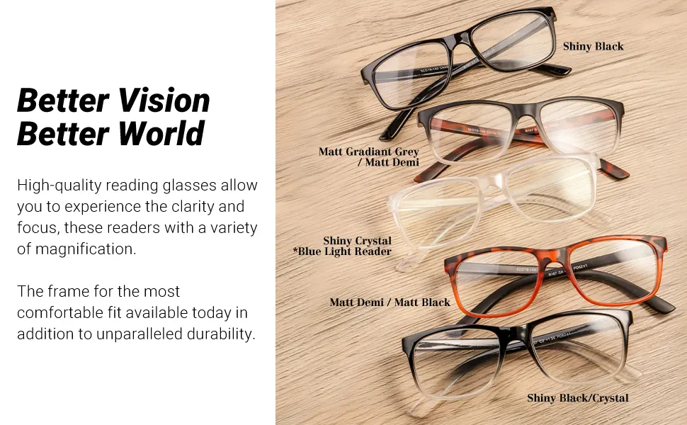 Blue Light Blocking Reading Glasses for Women Men Lightweight Magnifying Anti Glare Computer Readers Eyeglasses (multicolor, 1.5) Multicolor 1.5 x - blue light blocking reading glasses